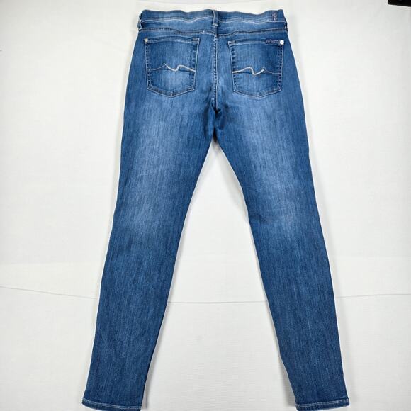 Seven‎ 7 For All Mankind The Skinny Mid Rise Stretch Jeans Women's Size 32 - Picture 8 of 9